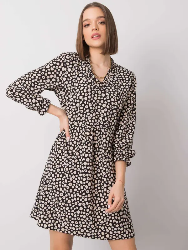 RUE PARIS Dress-WN-SK-R817.66-black-beige