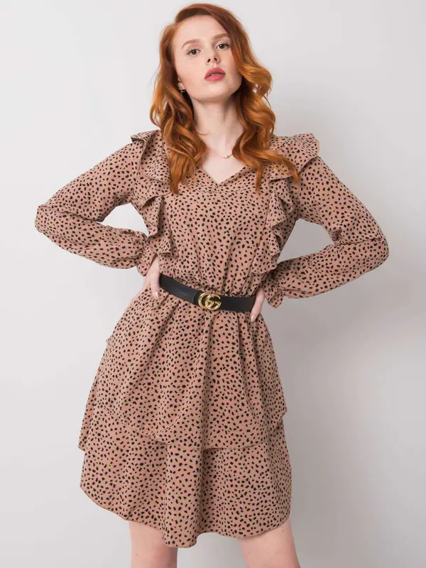 RUE PARIS Dress-WN-SK-R824.68-dark beige