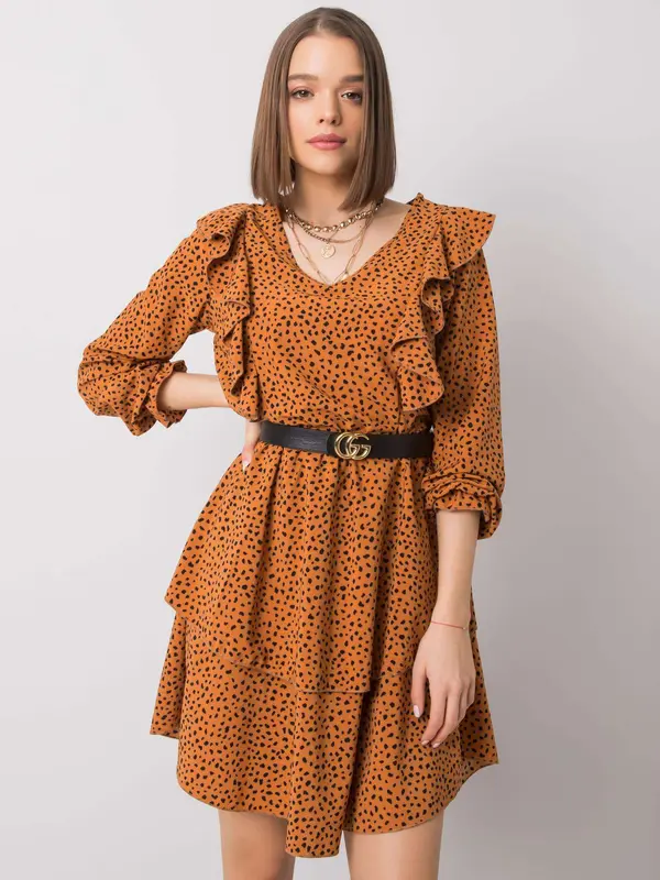 RUE PARIS Dress-WN-SK-R824.68-light brown