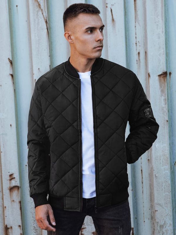 DStreet DStreet Kurtka męska pikowana bomber jacket czarna