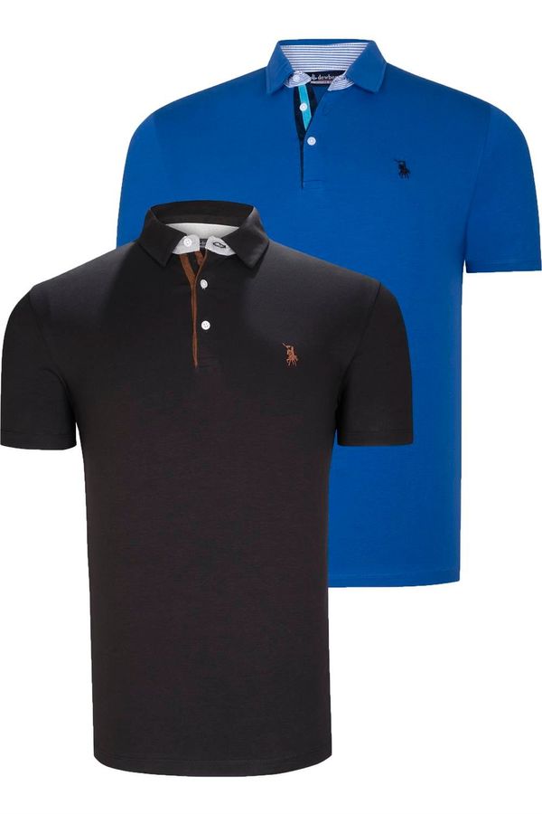 dewberry DUAL SET T8582 DEWBERRY MENS T-SHIRT-BLACK-SAKS