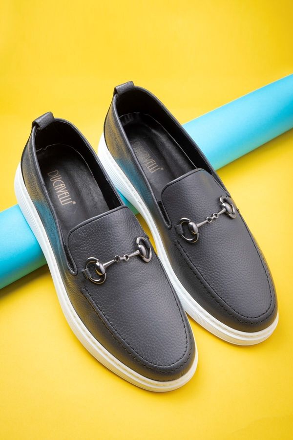 Ducavelli Ducavelli Anchor Genuine Leather Men's Casual Shoes, Loafers, Light Shoes, Summer Shoes.