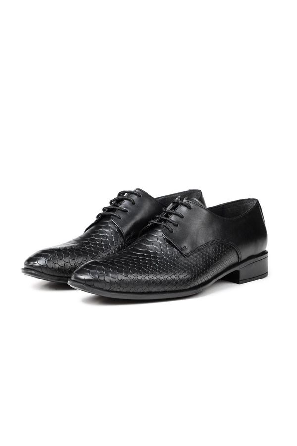 Ducavelli Ducavelli Croco Genuine Leather Men's Classic Shoes, Derby Classic Shoes, Laced Classic Shoes