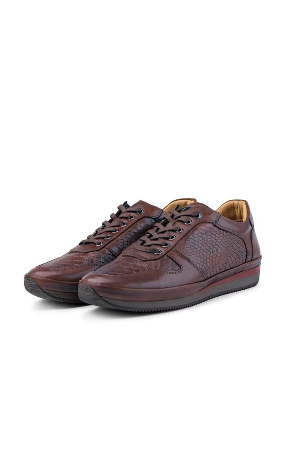 Ducavelli Ducavelli Muster Genuine Leather Men's Casual Shoes, Sheepskin Inner Shoes, Winter Shearling Shoes.
