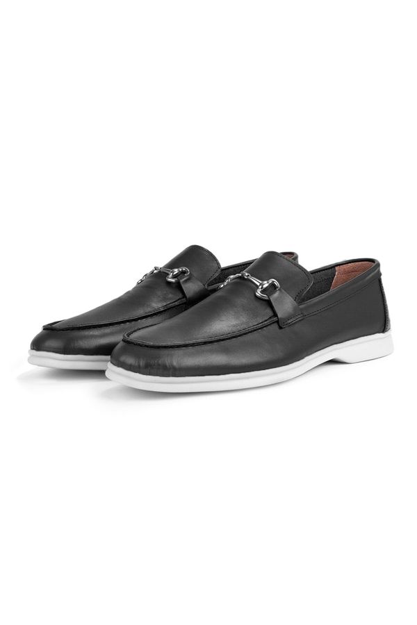 Ducavelli Ducavelli Voyant Genuine Leather Men's Casual Shoes Loafers Black.