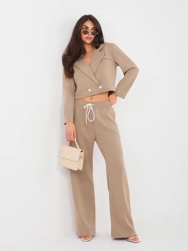 RUE PARIS Dvoredna bež obleka