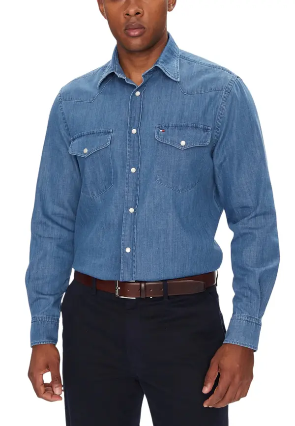 Tommy Hilfiger Džins srajca Tommy Hilfiger