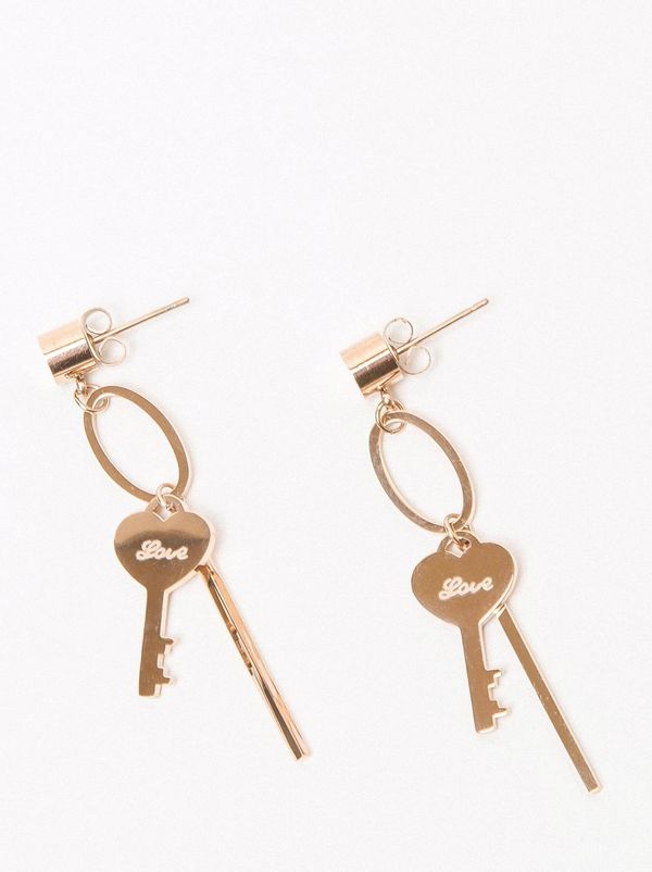 Yups Earrings hanging gold key
