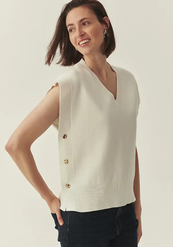 Tatuum Ecru brezrokavnik iz viskoze Lenzing™Ecovero™