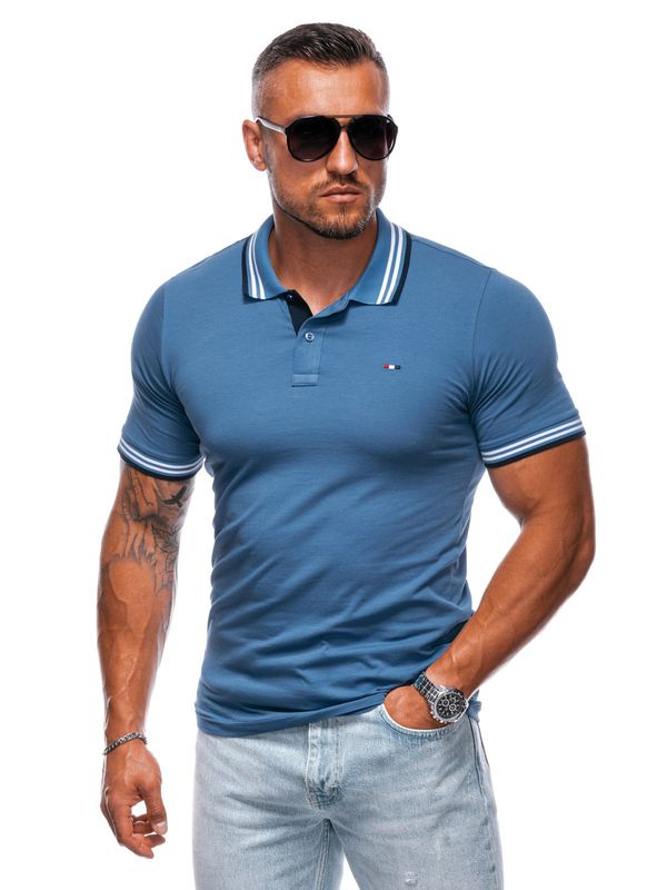 Edoti Edoti Men's plain polo shirt