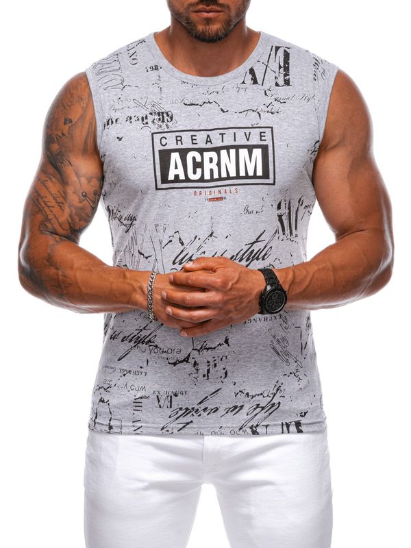 Edoti Edoti Men's printed tank top