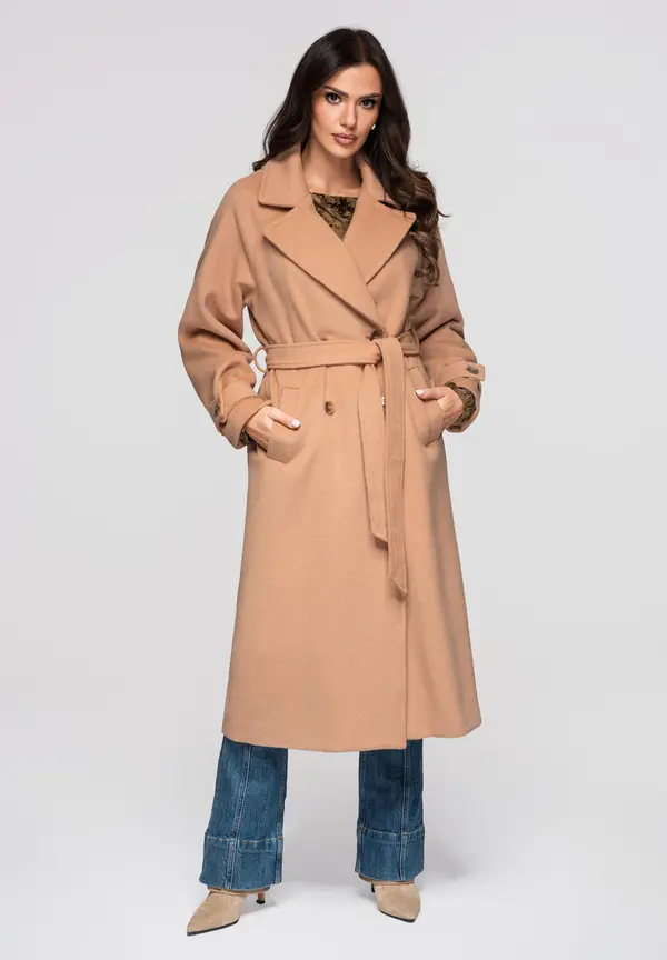 Edoti Edoti Women's long wool coat LARICA OW-COLC-0100 v3