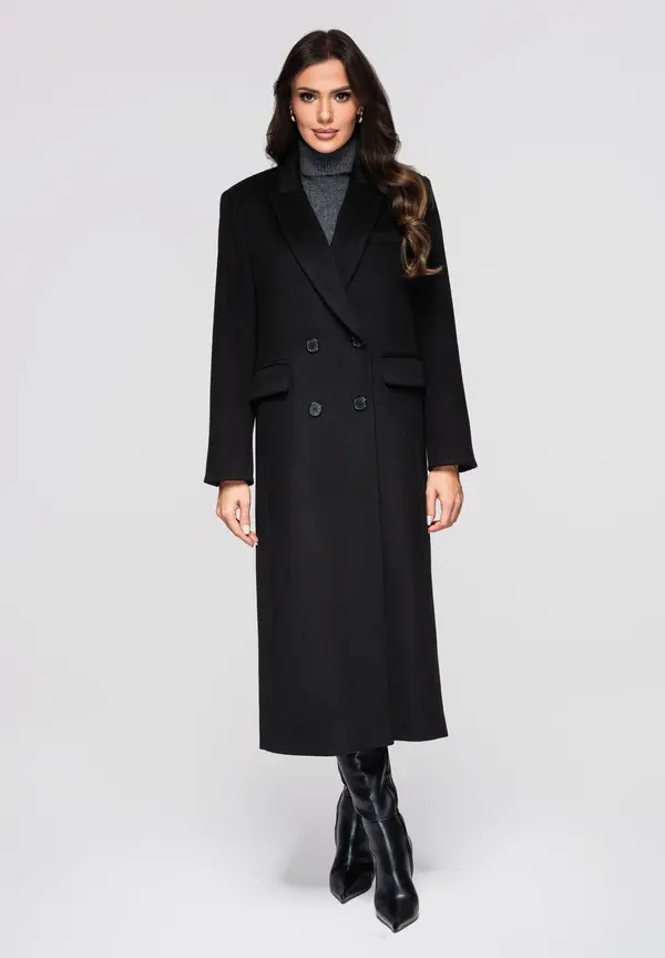 Edoti Edoti Women's long wool coat LARICA OW-COLC-0100 v4