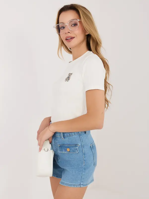 RELEVANCE Ekru črtasta bluza