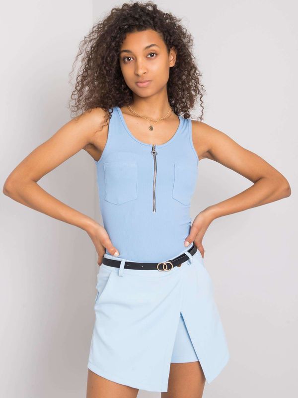 Fashionhunters Elegant blue shorts with belt