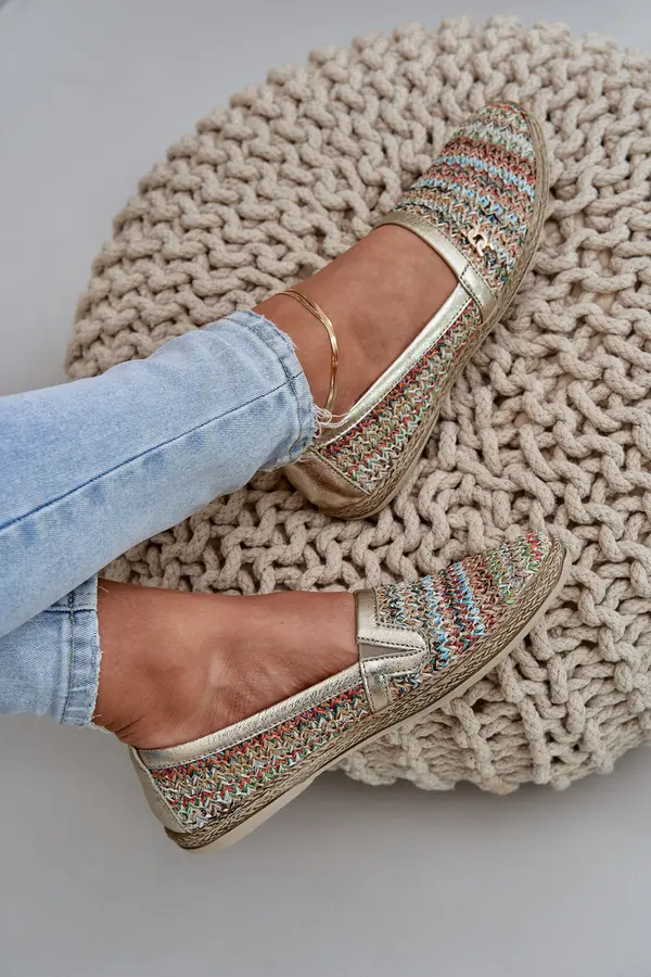 Zazoo Elegant Leather Espadrilles With Braiding Multicolor Zazoo 10178