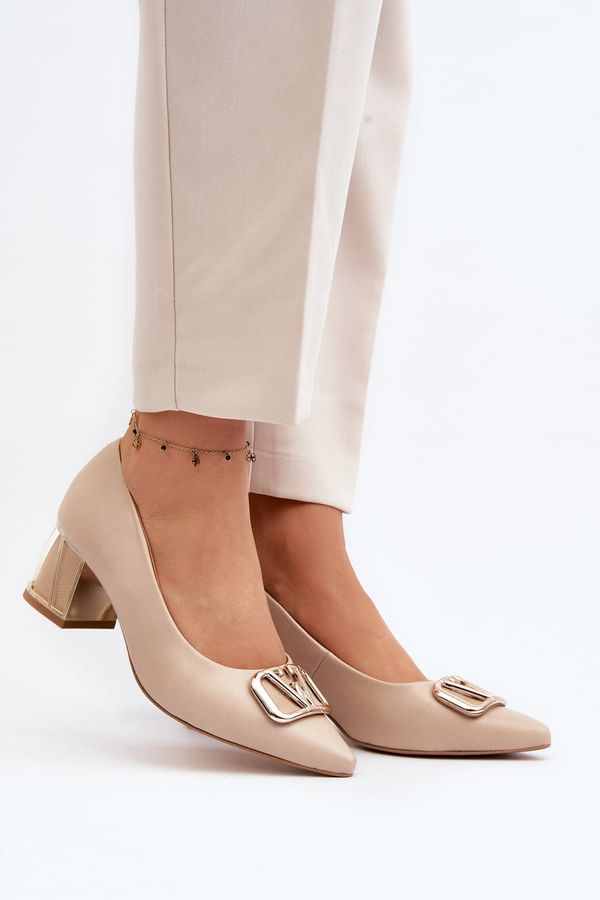 Laura Messi Elegant Pumps with Ornament Laura Messi 2740 Beige