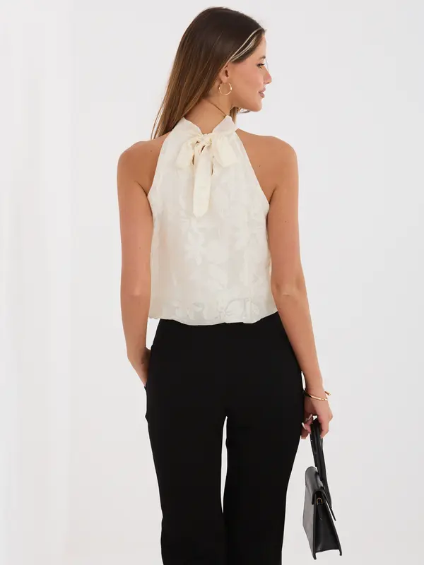 Italy Moda Eleganten ecru top