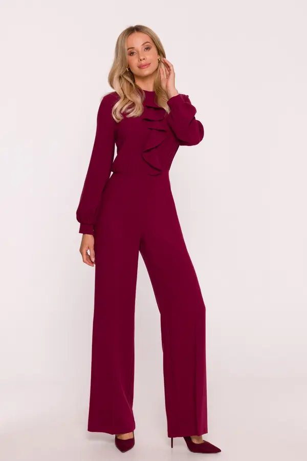 Stylove Eleganten ženski kombinezon z volančki