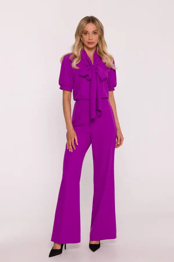Stylove Eleganten ženski kratek kombinezon s kratkimi rokavi
