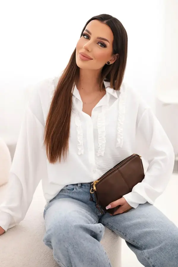 Kesi Włoski Elegantna bluza z dolgimi rokavi in ​​volančki
