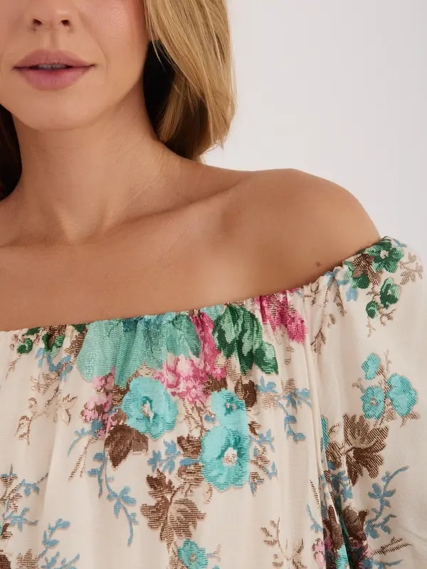Italy Moda Elegantna bluza z metinimi rokavi