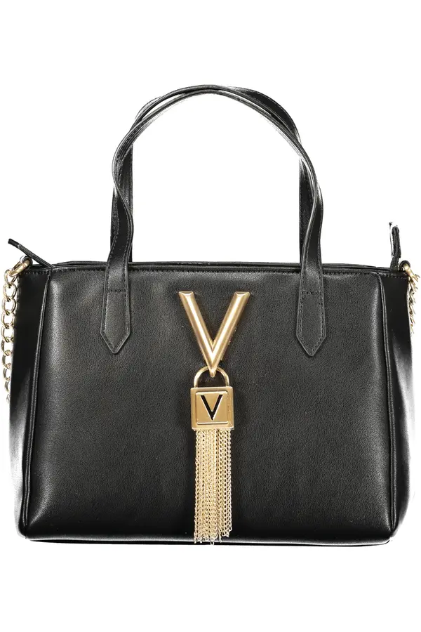 Valentino Bags Elegantna črna torbica z verižico