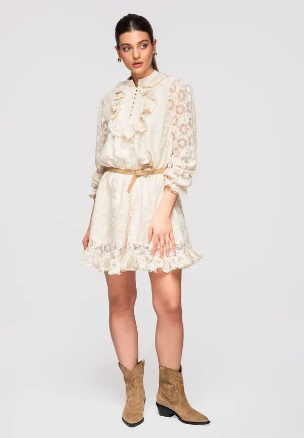 Edoti Elegantna koktajl obleka z morsko deklino