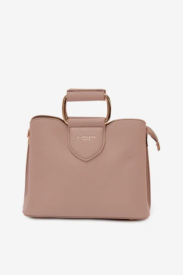 FLORA & CO Elegantna torbica Flora&amp;Co temno bež