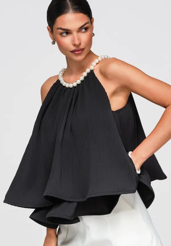 Ombre Elegantna ženska bluza brez rokavov