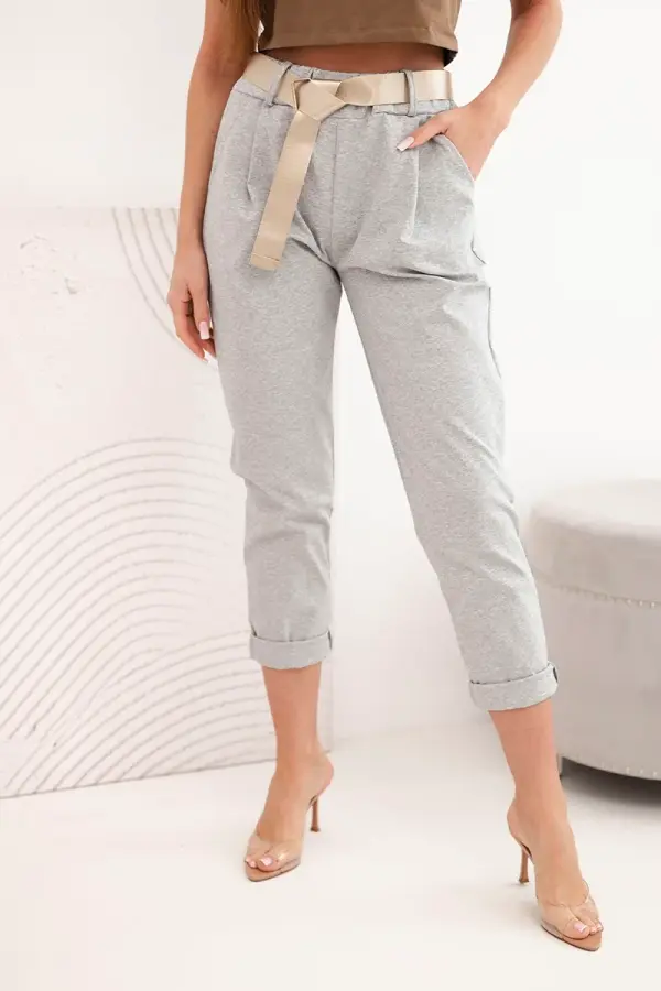 Kesi Włoski Elegantne hlače Kesi Punto s pasom