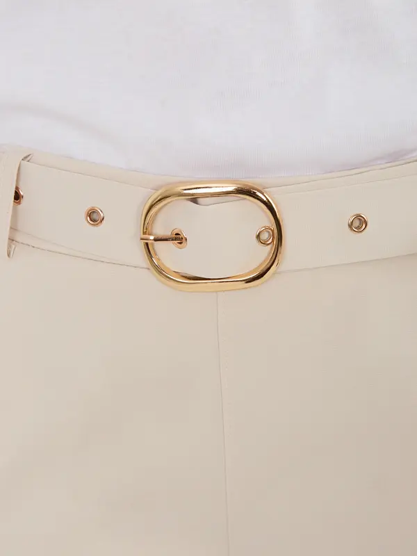 RUE PARIS Elegantne svetlo bež hlače