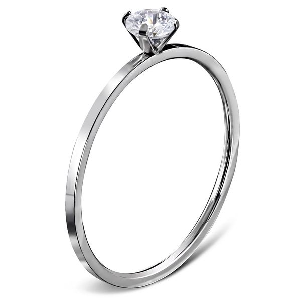 Kesi Engagement ring surgical steel tiny CZ shine