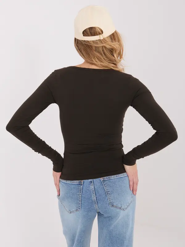 Factory Price Enobarvna bluza z dolgimi rokavi