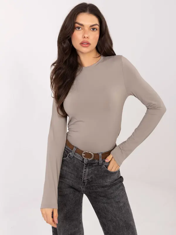 Sublevel Enobarvna bluza z dolgimi rokavi