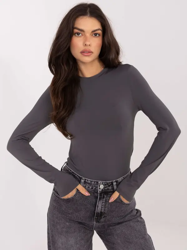 Sublevel Enobarvna bluza z dolgimi rokavi