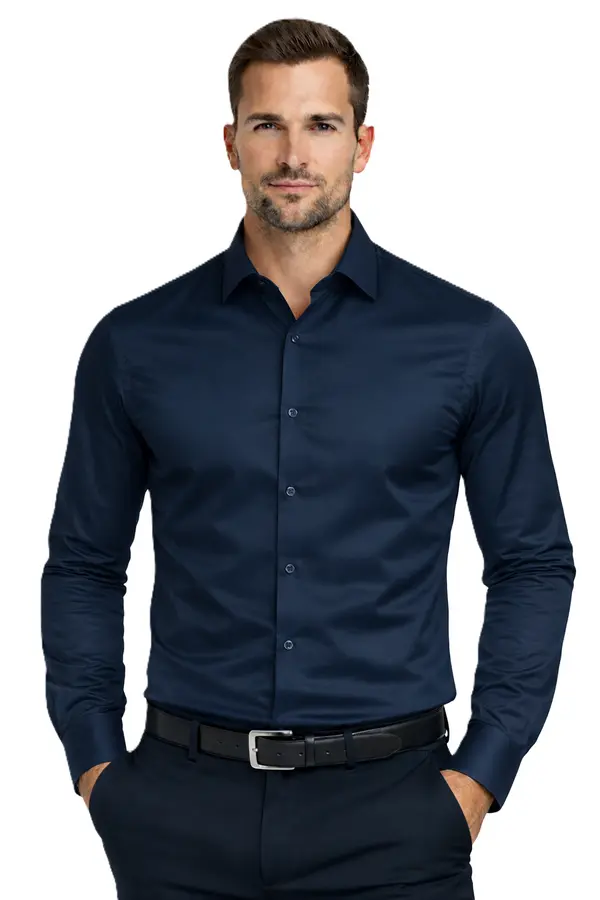 ESPADA Espada - Moška srajca regular fit - temno modra