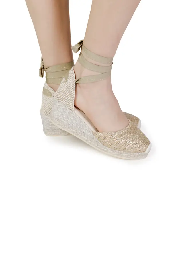 Espadrilles Espadrile s platformo in vezalkami