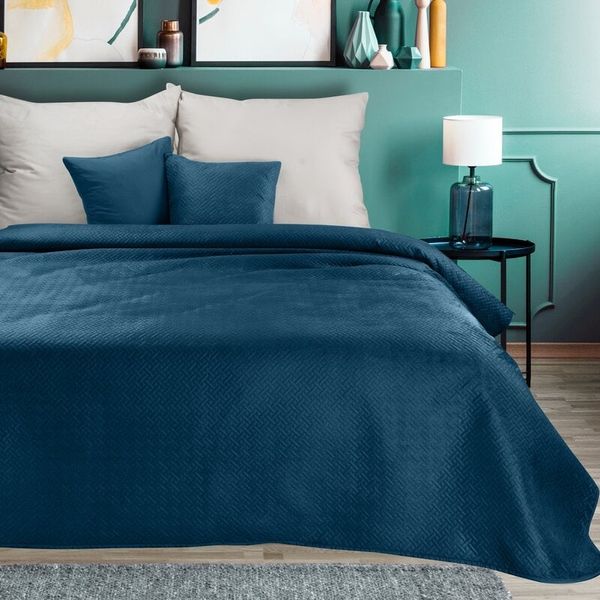 Eurofirany Eurofirany Unisex's Bedspread 389817 Navy Blue