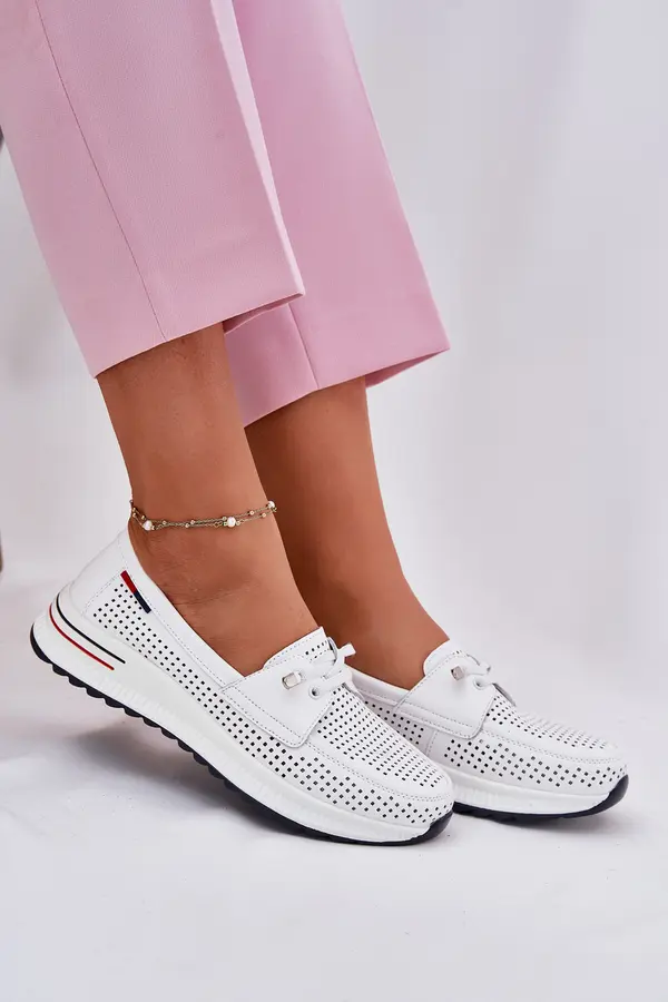 EVENTO EVENTO Leather Women's Platform Shoes White Violeth