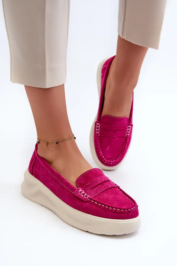 EVENTO EVENTO Suede Women's Moccasins Fuchsia Filidia
