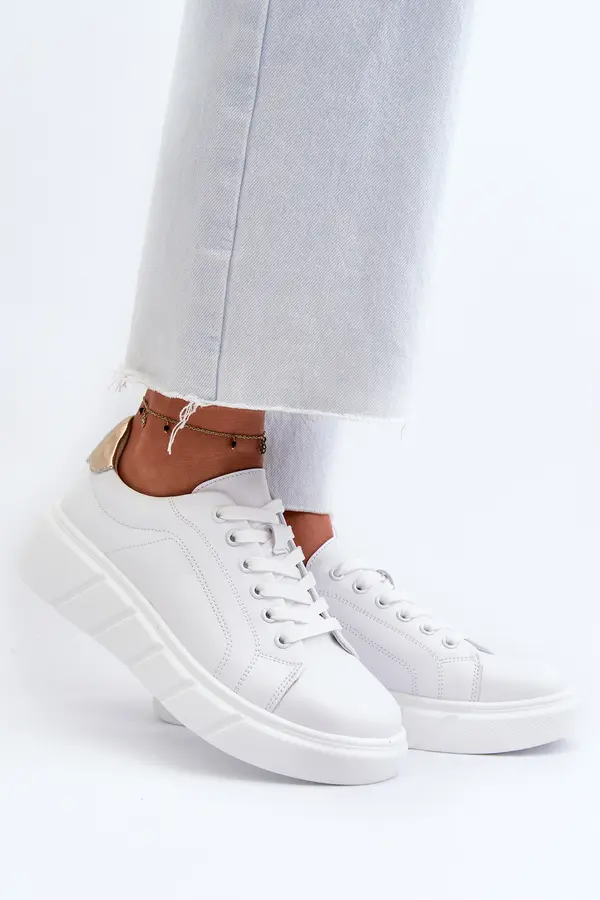 EVENTO EVENTO White Women's Leather Platform Sneakers Danida