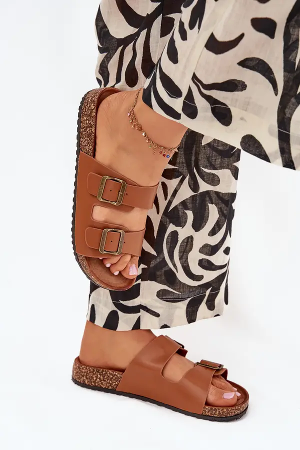 EVENTO EVENTO Women's sandals on cork platform with buckles Camel Vesina