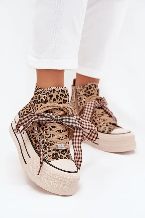 EVENTO EVENTO Women's Sneakers With Ribbon And Zipper On Platform Panther Mavara