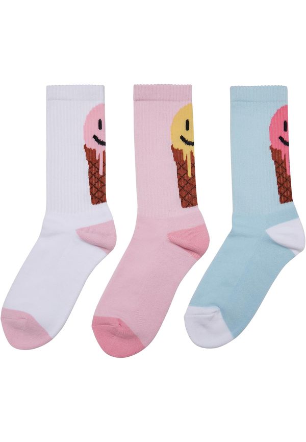 Mister Tee Fancy Ice Cream Socks 3-Pack White/Multicolored