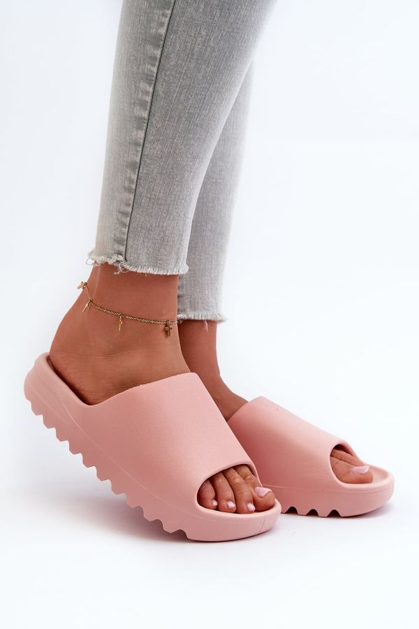 Kesi Fashionable pink Estella platform slippers