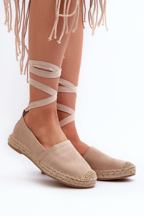 FB1 FB1 Tied Suede Espadrilles Beige Ismanne