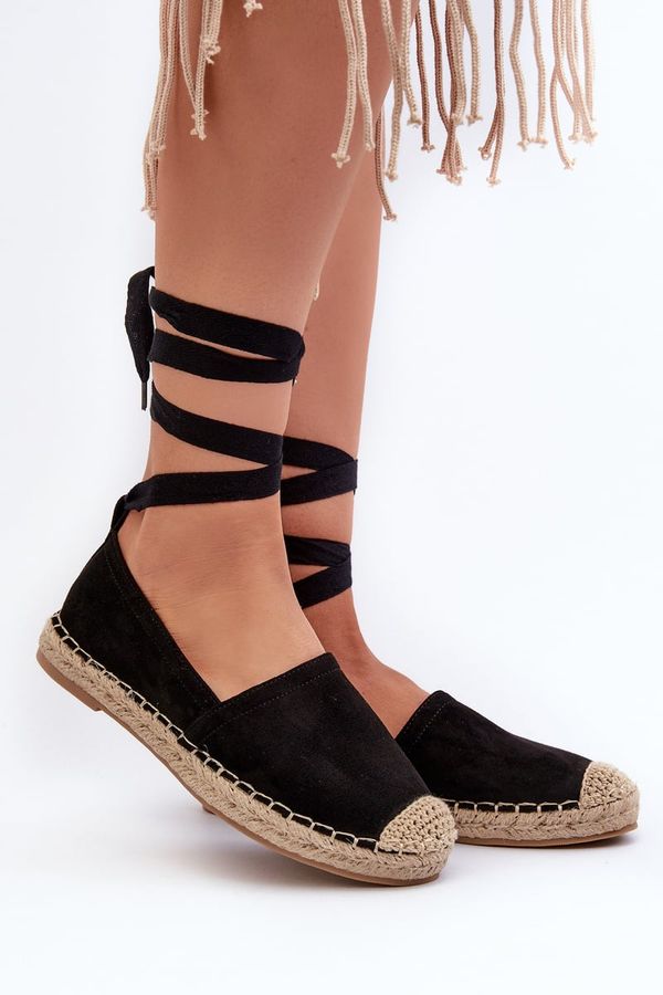 FB1 FB1 Tied Suede Espadrilles Black Ismanne