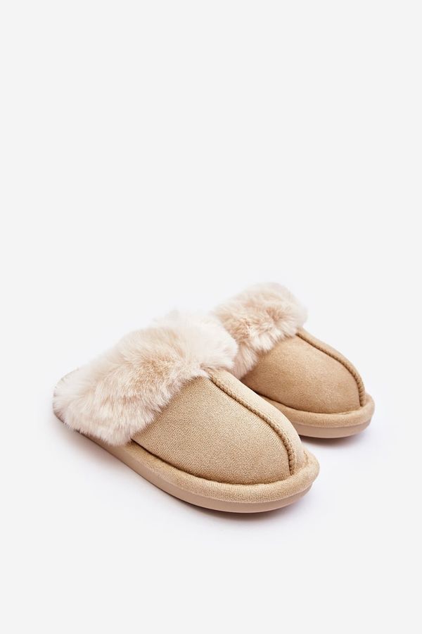 FB3 FB3 Children's Slippers with Fur Beige Befana