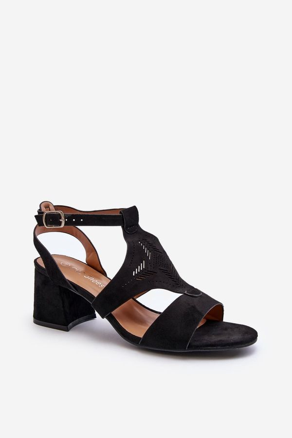 FC3 FC3 Black Low Heel Sandals Eleriva